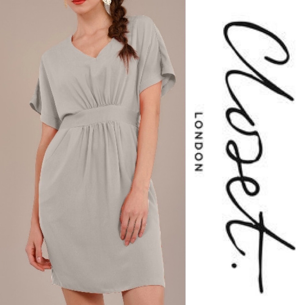 NWT Closet London Gathered Waist Tulip Dress